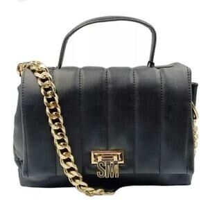 Steve Madden EUC quilted crossbody chain strap bag small black